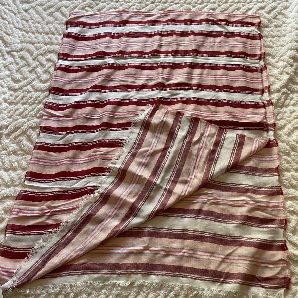 Alliance Striped Lightweight Rectangular Scarf Wr… - image 2